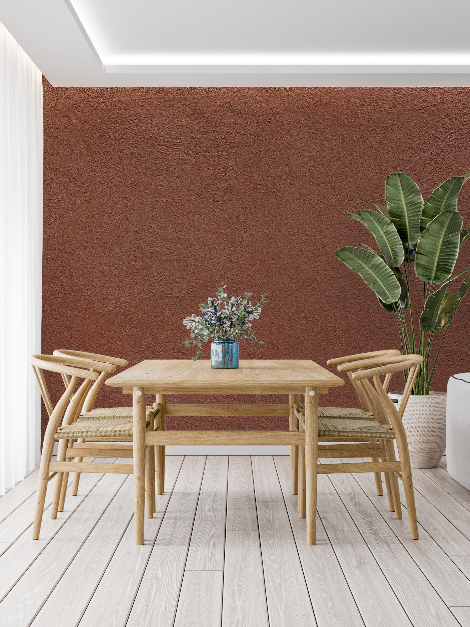 Terracotta Solid Wallpaper | Murals Wallpaper