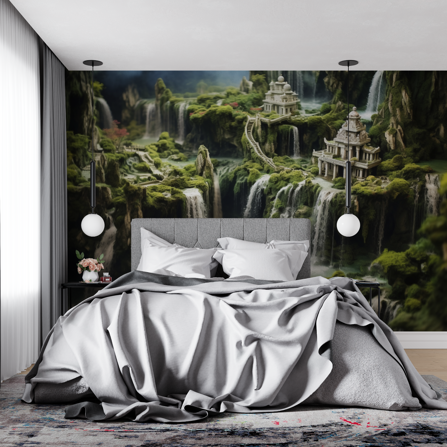 Japanischer Wasserfall Tapete | Wandbilder Tapete