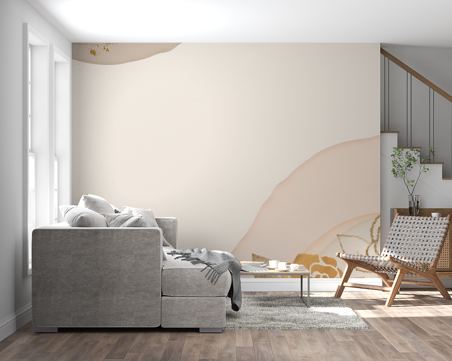 Cocooning Rose Gold Wallpaper | Murals Wallpaper