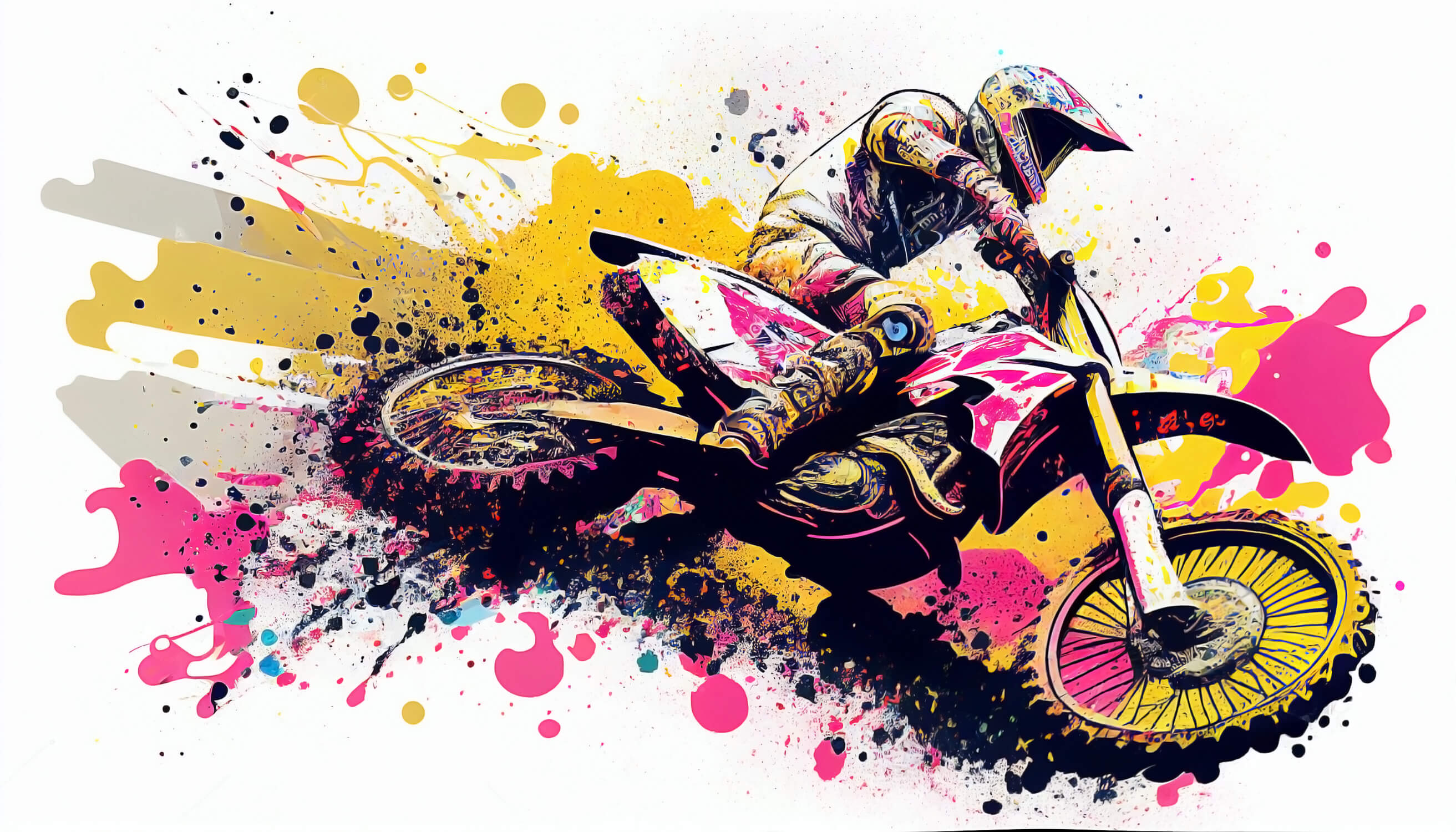 Girl's Motocross Graffiti Wallpaper | Murals Wallpaper