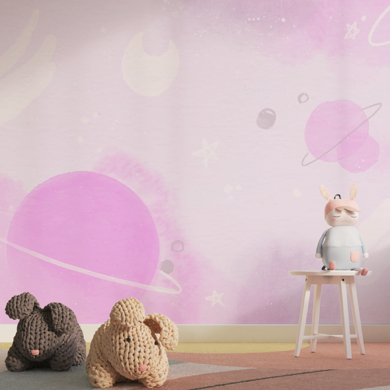 Girl's Planet Star Wallpaper | Murals Wallpaper