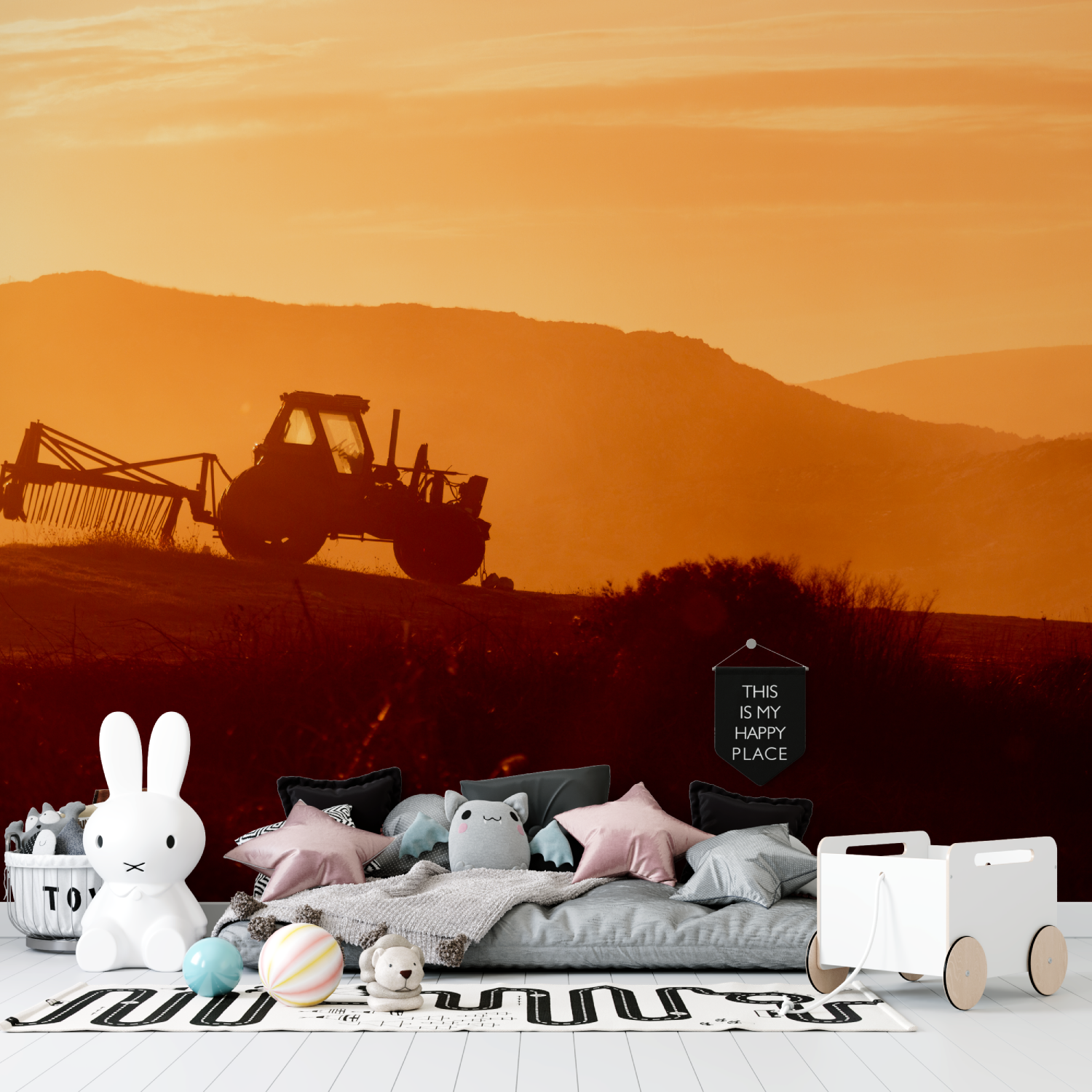 Children's Tractor Wallpaper | Murals Wallpaper