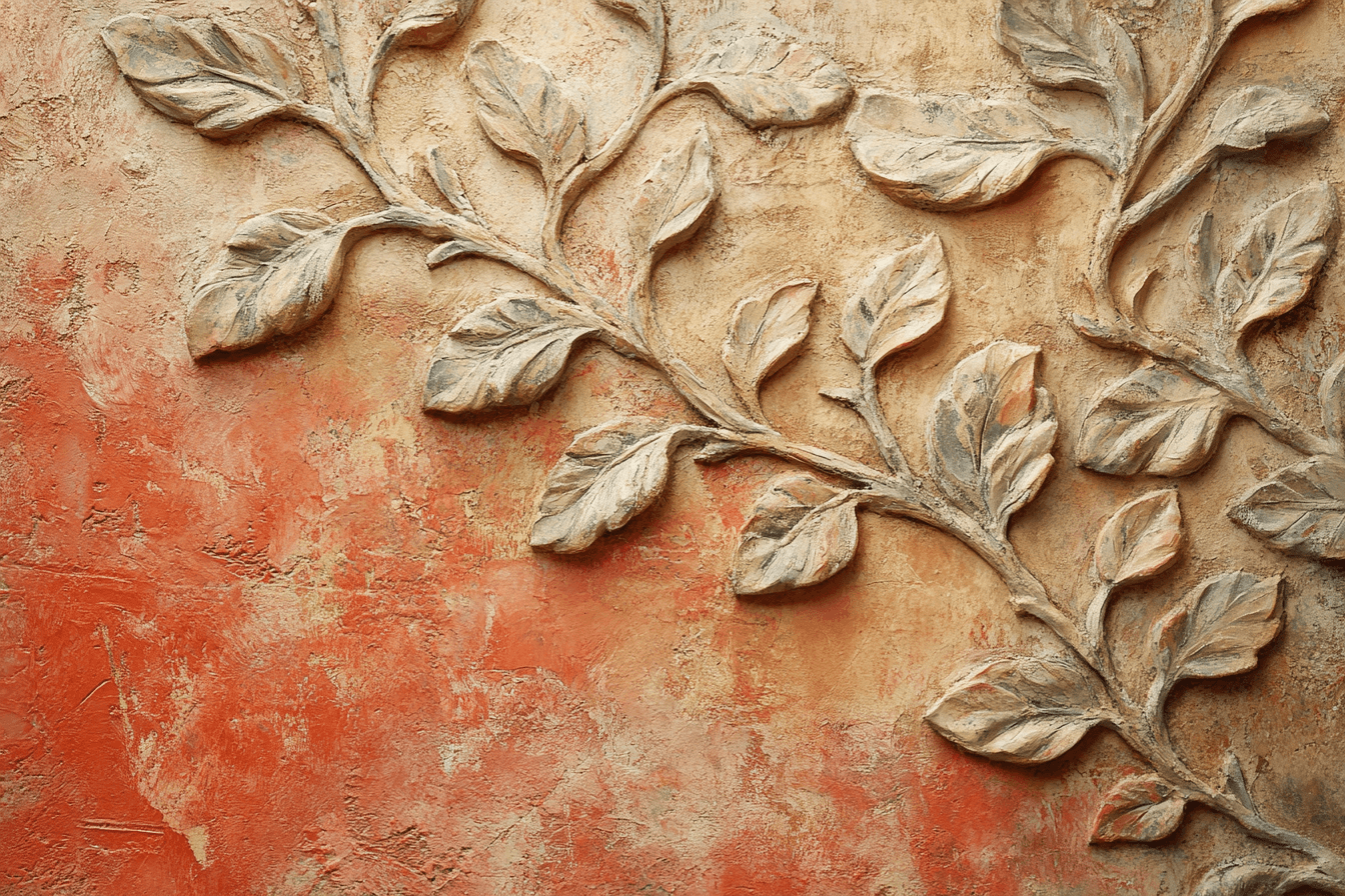 Terracotta Wallpaper with Organic Curves | Murals Wallpaper