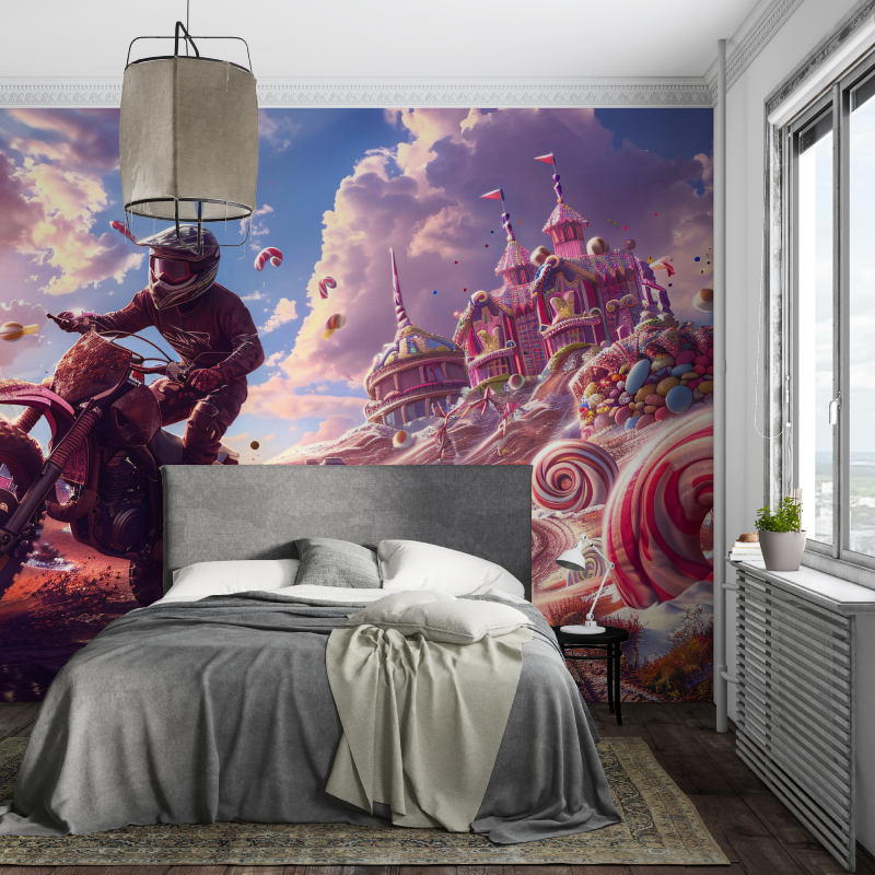 3D Tapete Jugendzimmer Motocross | Wandbilder Tapete