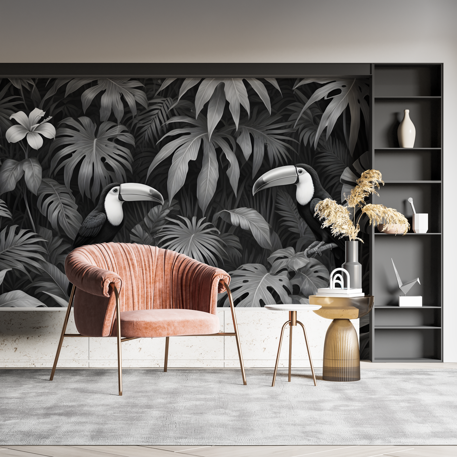 Trendy Black Wallpaper | Murals Wallpaper