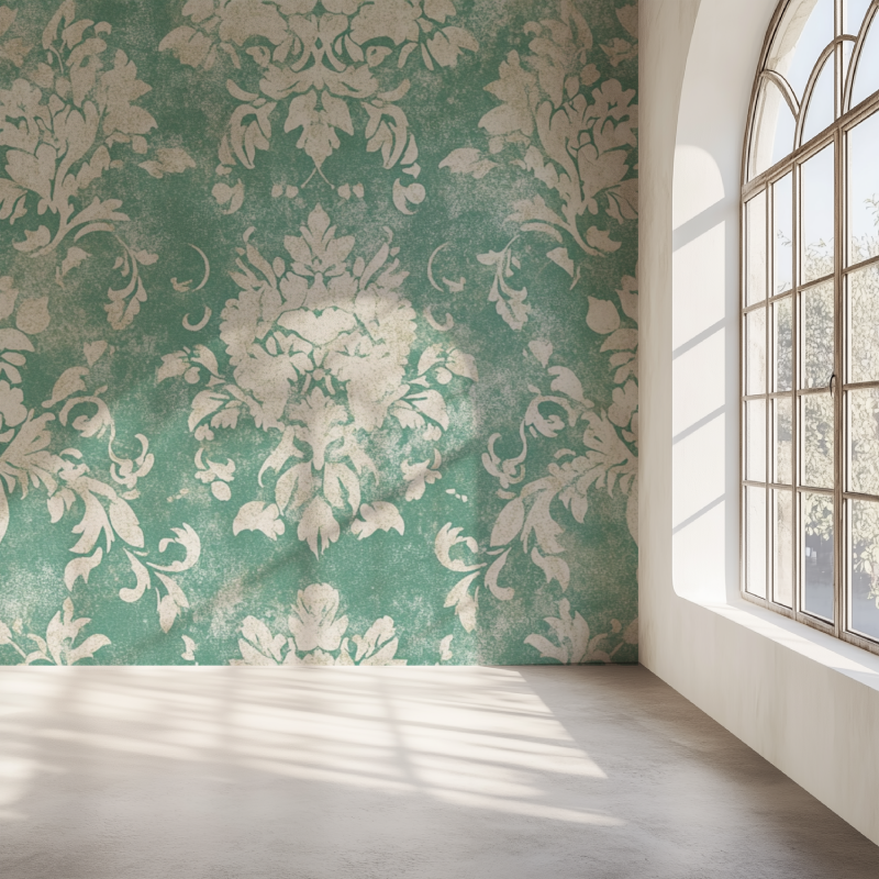 Aqua Vintage Wallpaper | Murals Wallpaper
