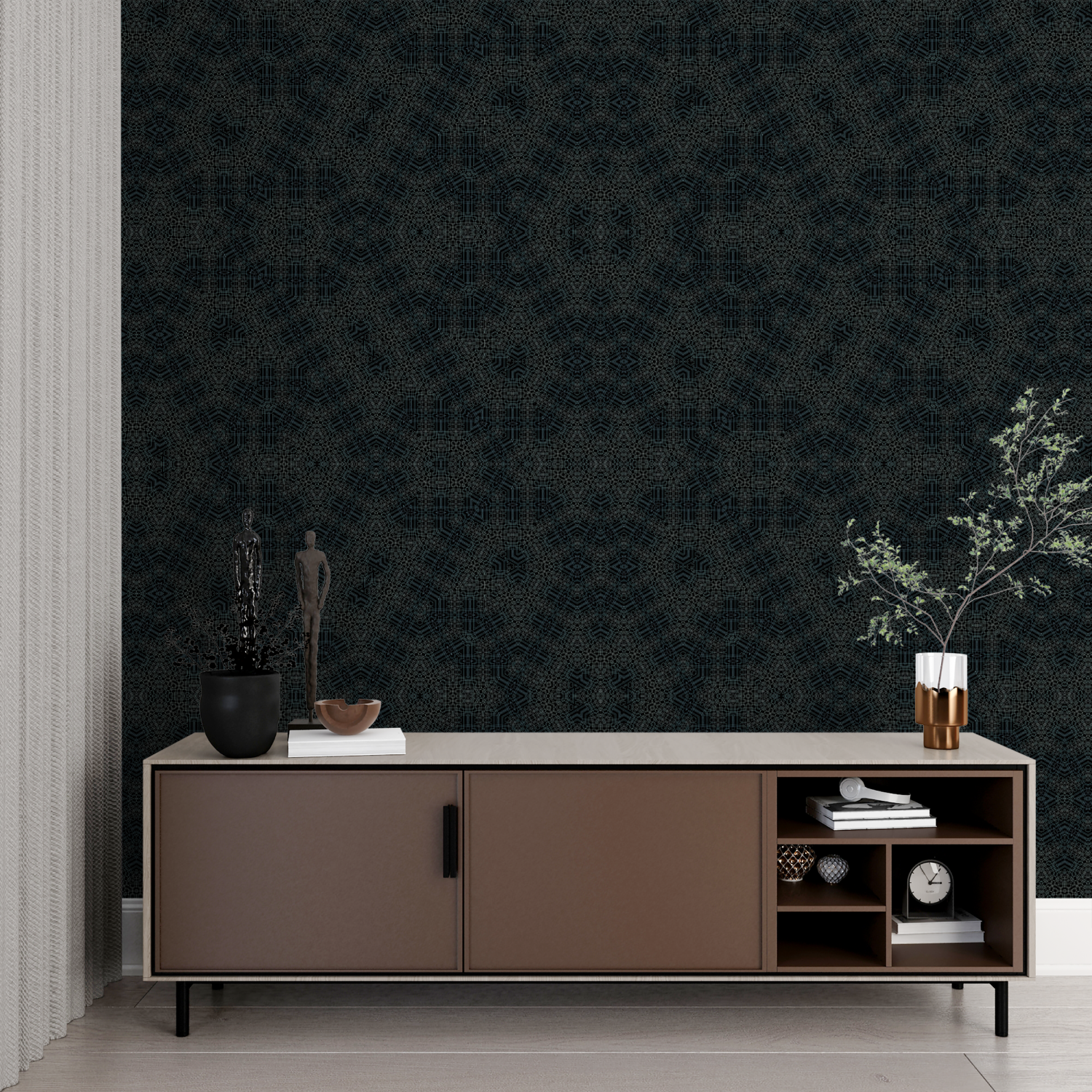 Black Arabesque Wallpaper | Murals Wallpaper
