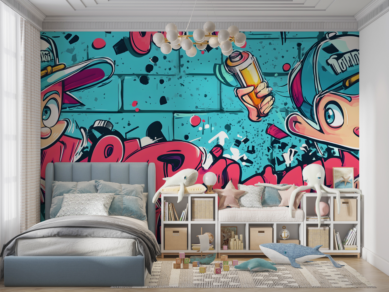 3D Graffiti Teen Wallpaper | Murals Wallpaper