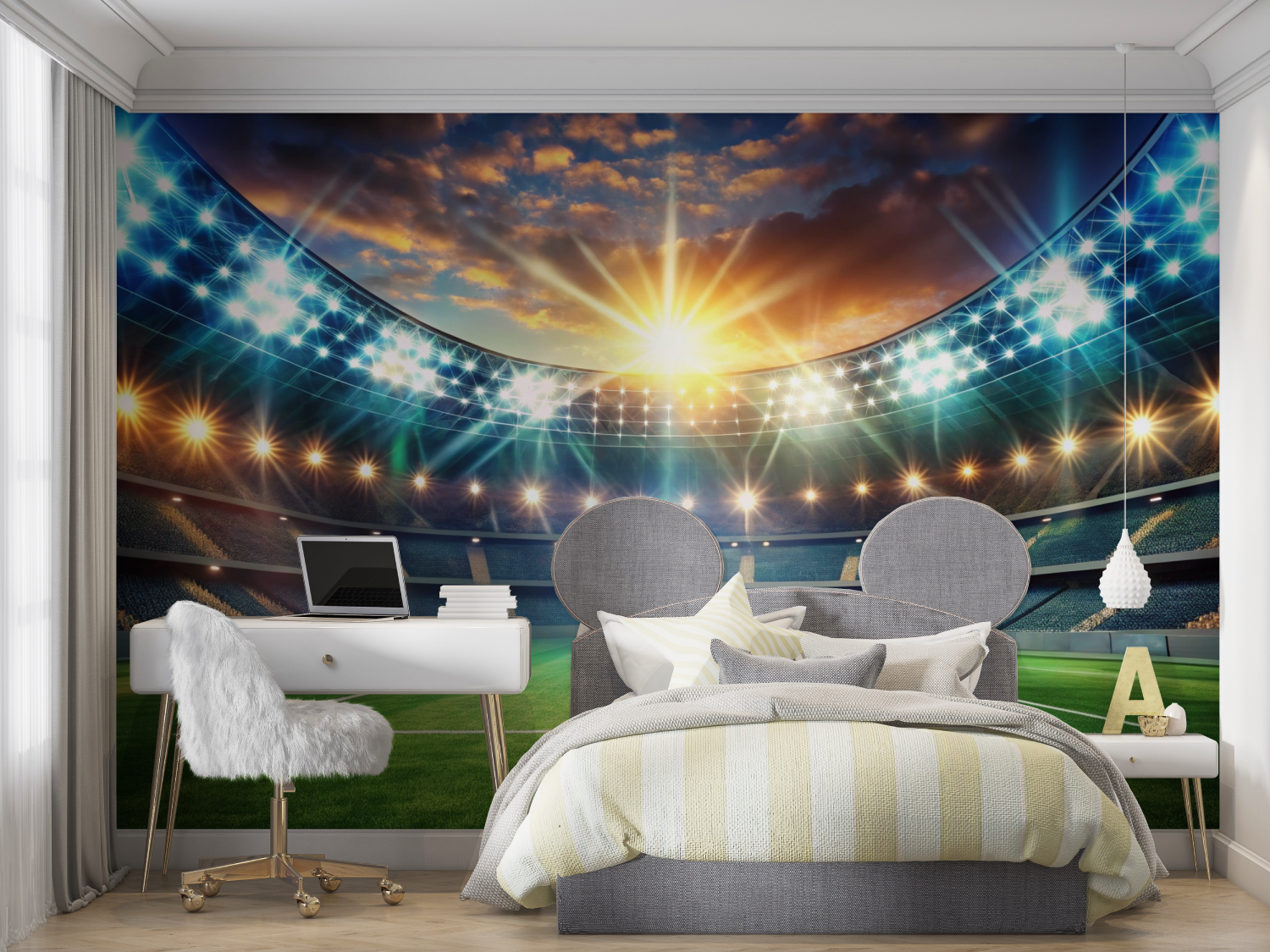 Fußballstadion-Tapete | Wandbild-Tapete