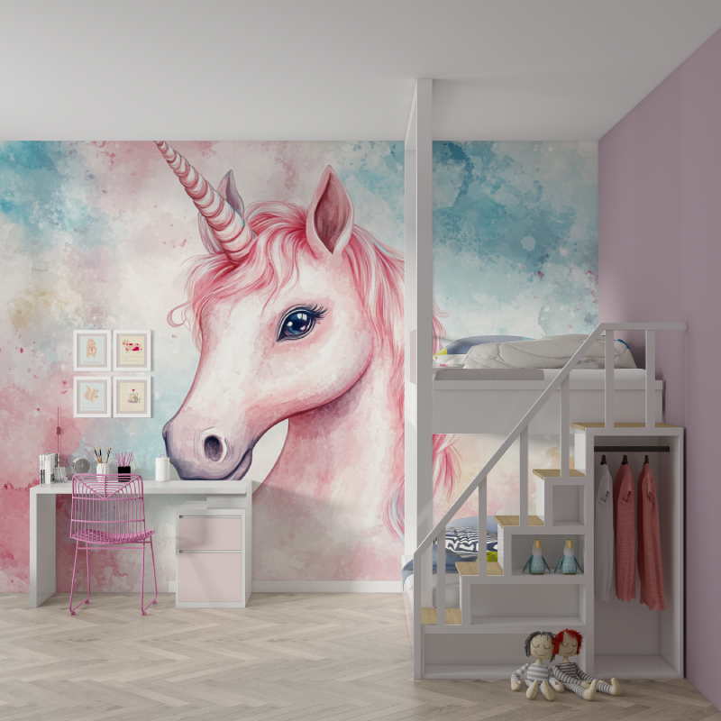 3D Unicorn Wallpaper Elegance 3D | Murals Wallpaper