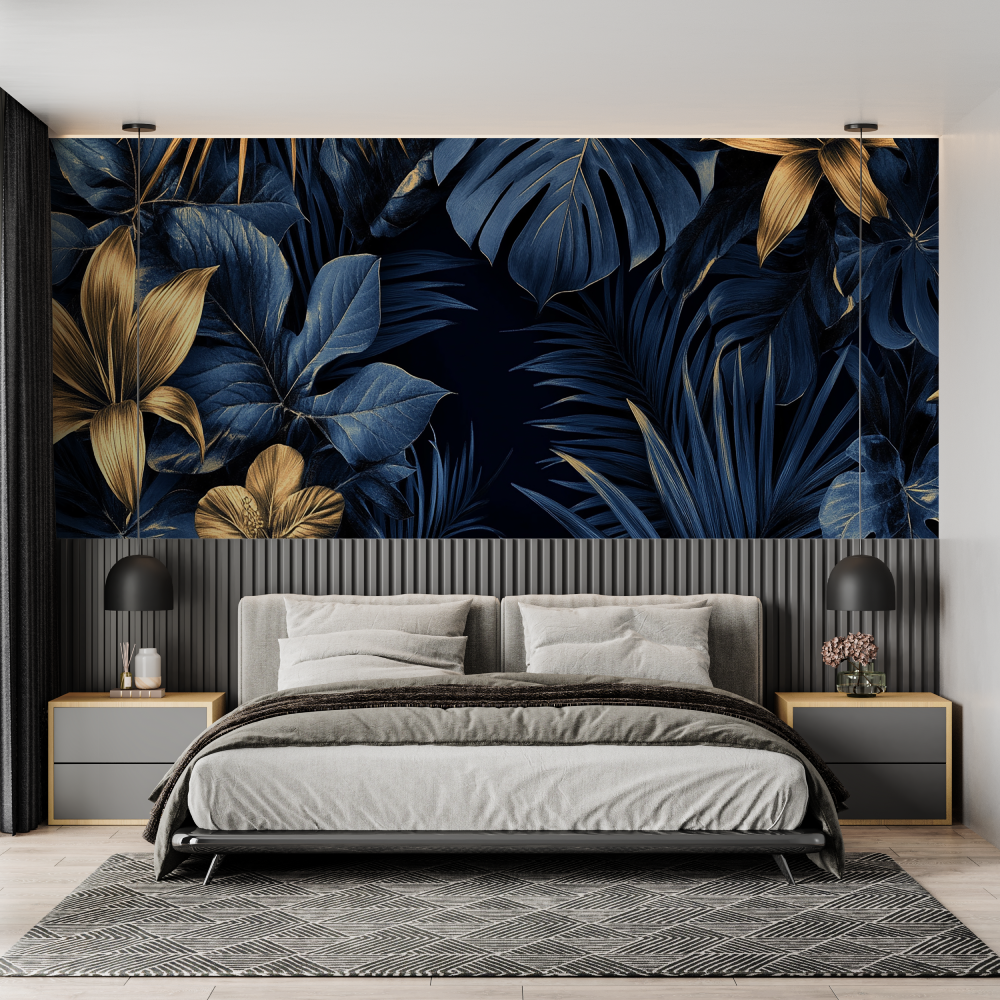 Schieferschwarze Tapete | Wandtapete