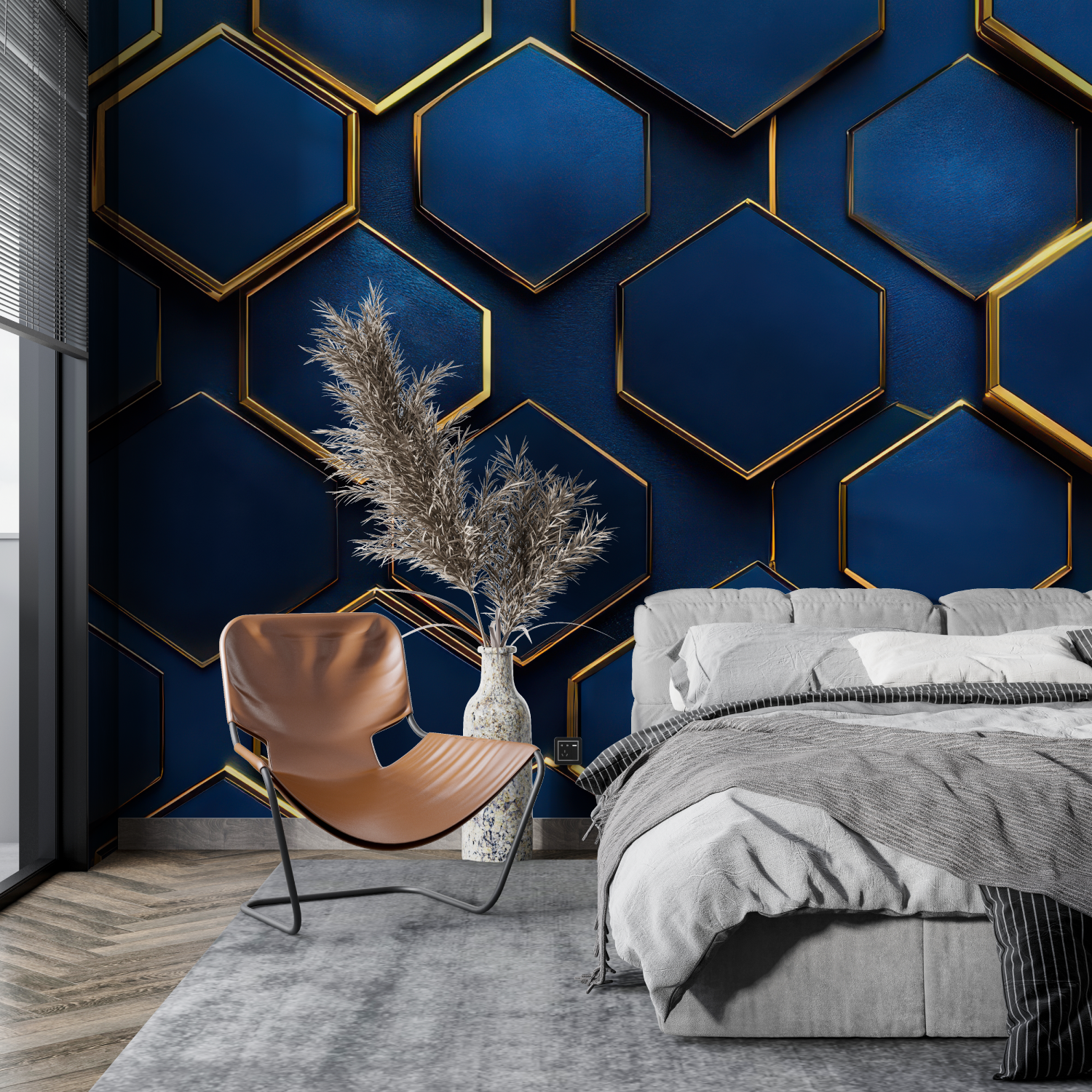 Blue Non-Woven Wallpaper | Murals Wallpaper