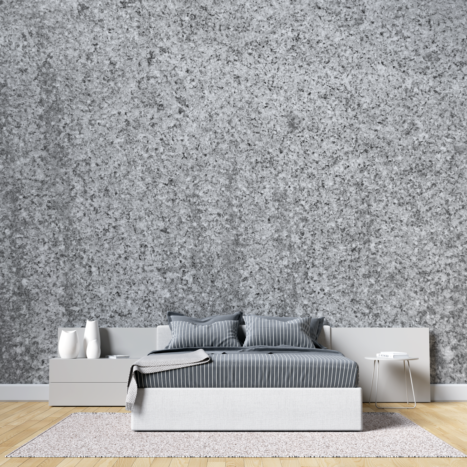 Glänzende graue Tapete | Wandtapete