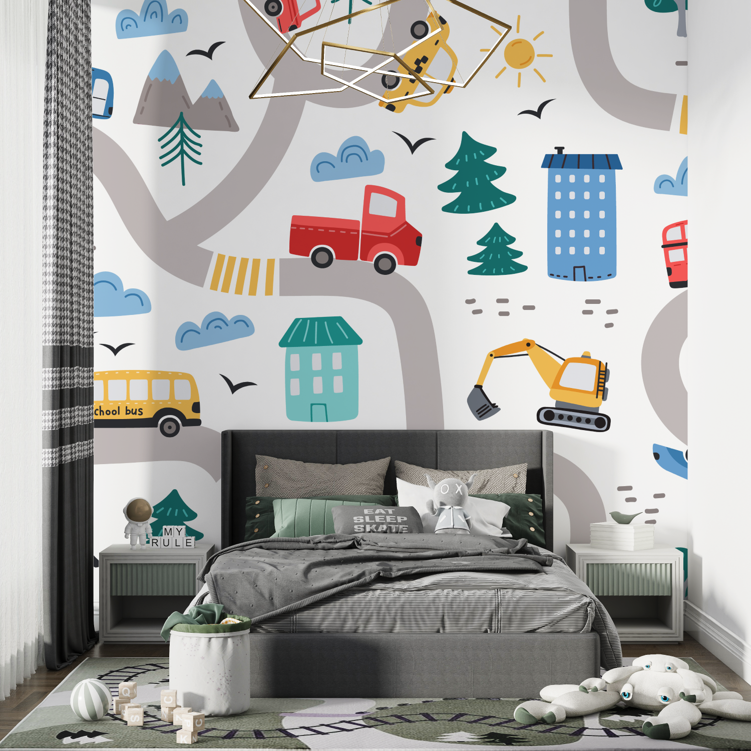 Kids Car Wallpaper Poster | Murals Wallpaper