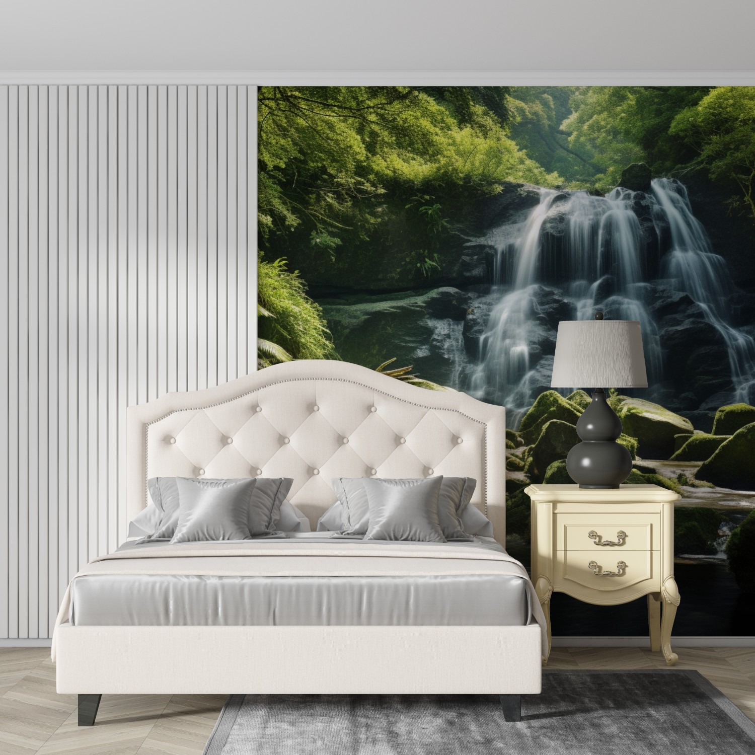 Forest Waterfall Wallpaper | Murals Wallpaper