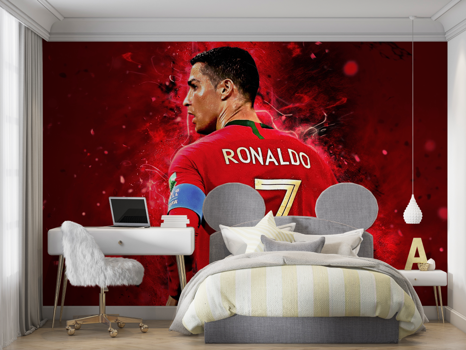 Ronaldo-Hintergrundbild (rot) | Wandbilder