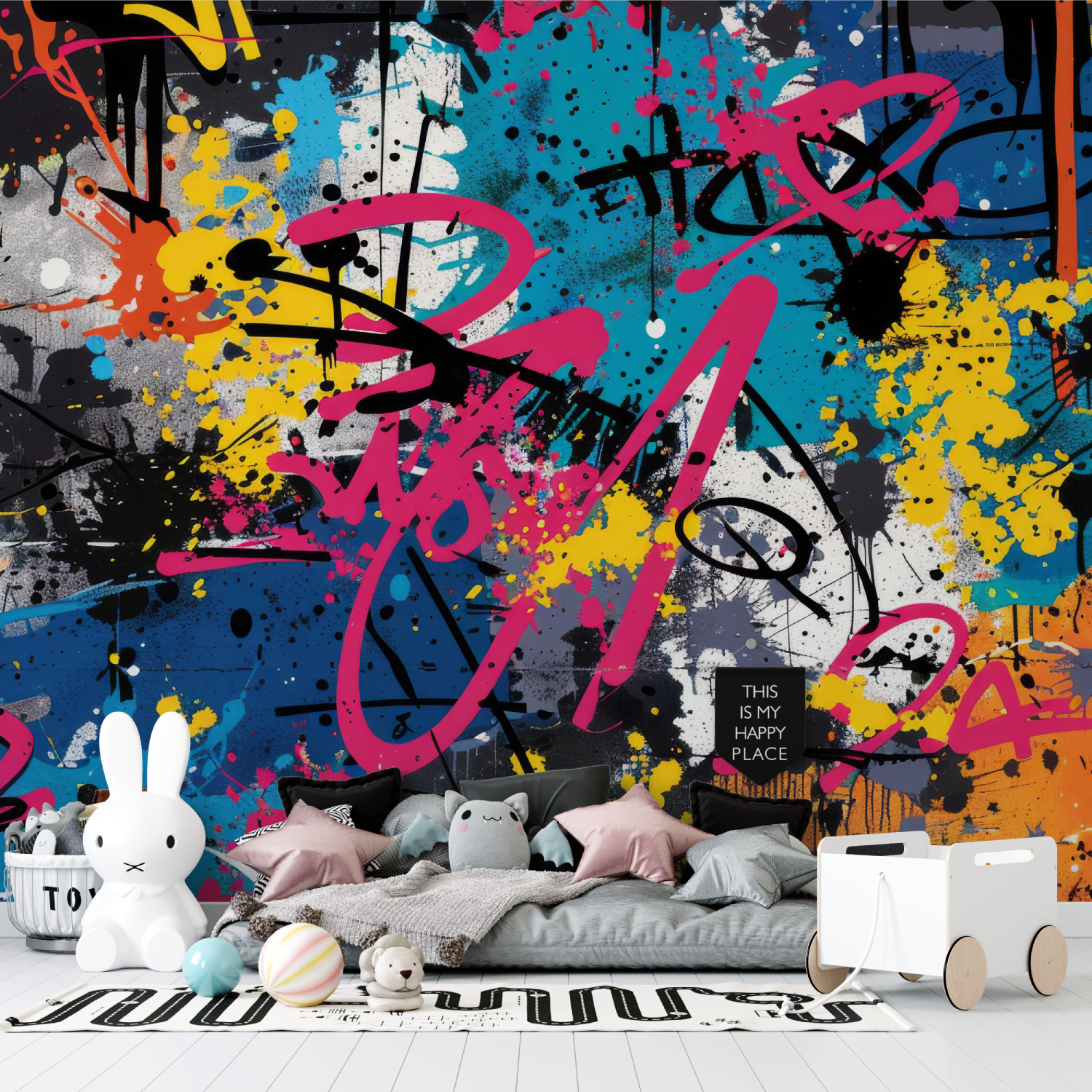 Tapeten Graffiti Ado – kleines Zimmer