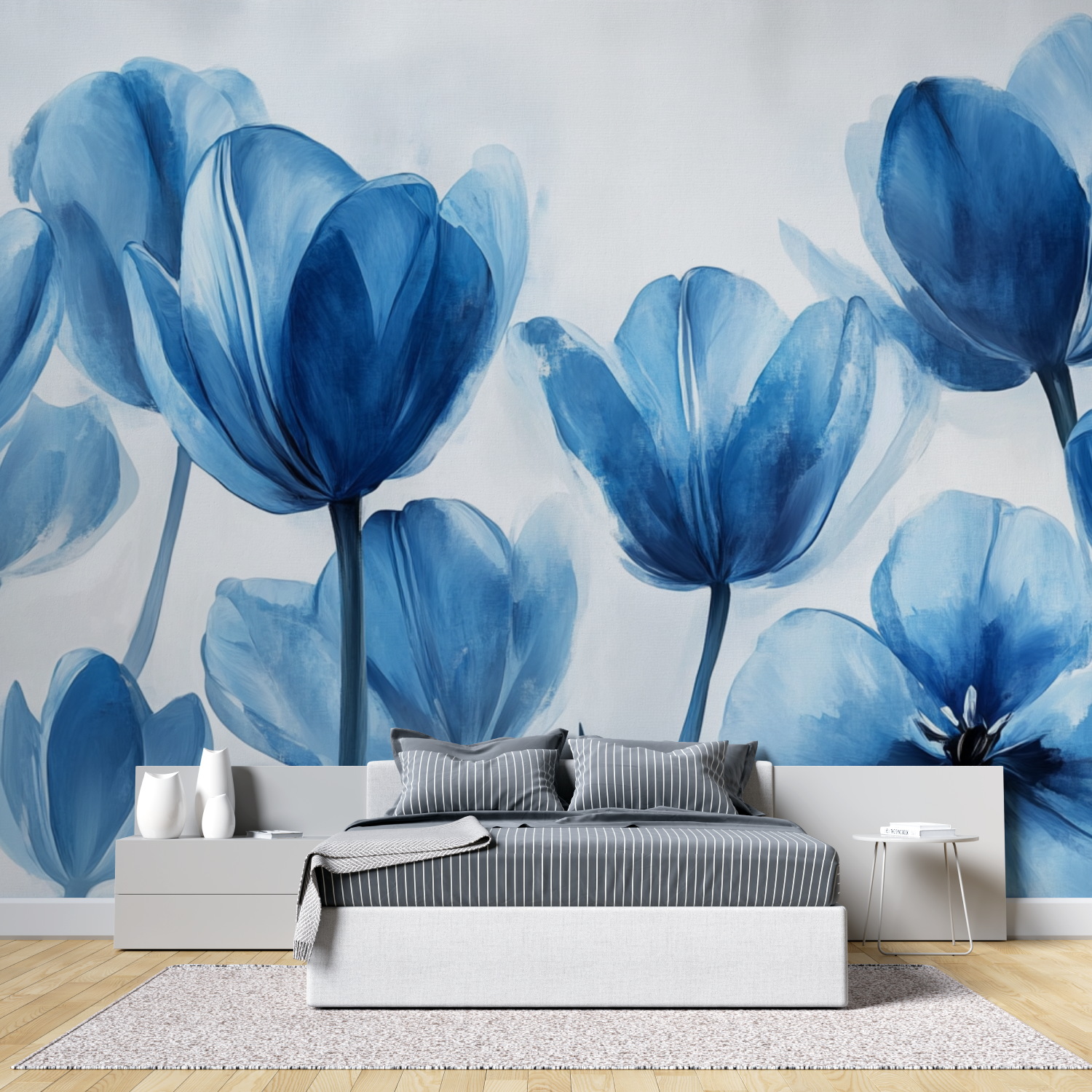Blue Tulip Wallpaper | Murals Wallpaper