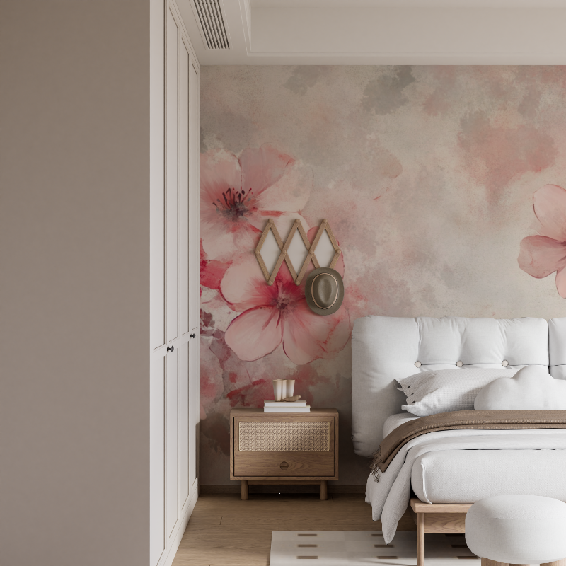 Watercolor Abstract Blurry Flower Wallpaper | Murals Wallpaper