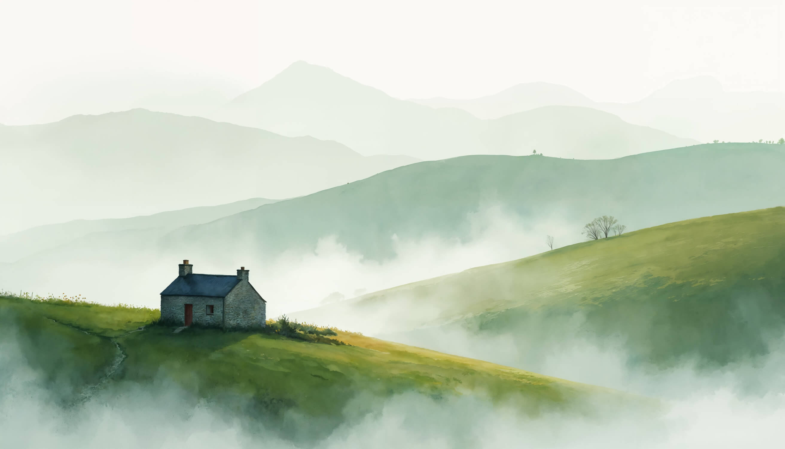 Watercolor Country Wallpaper | Murals Wallpaper