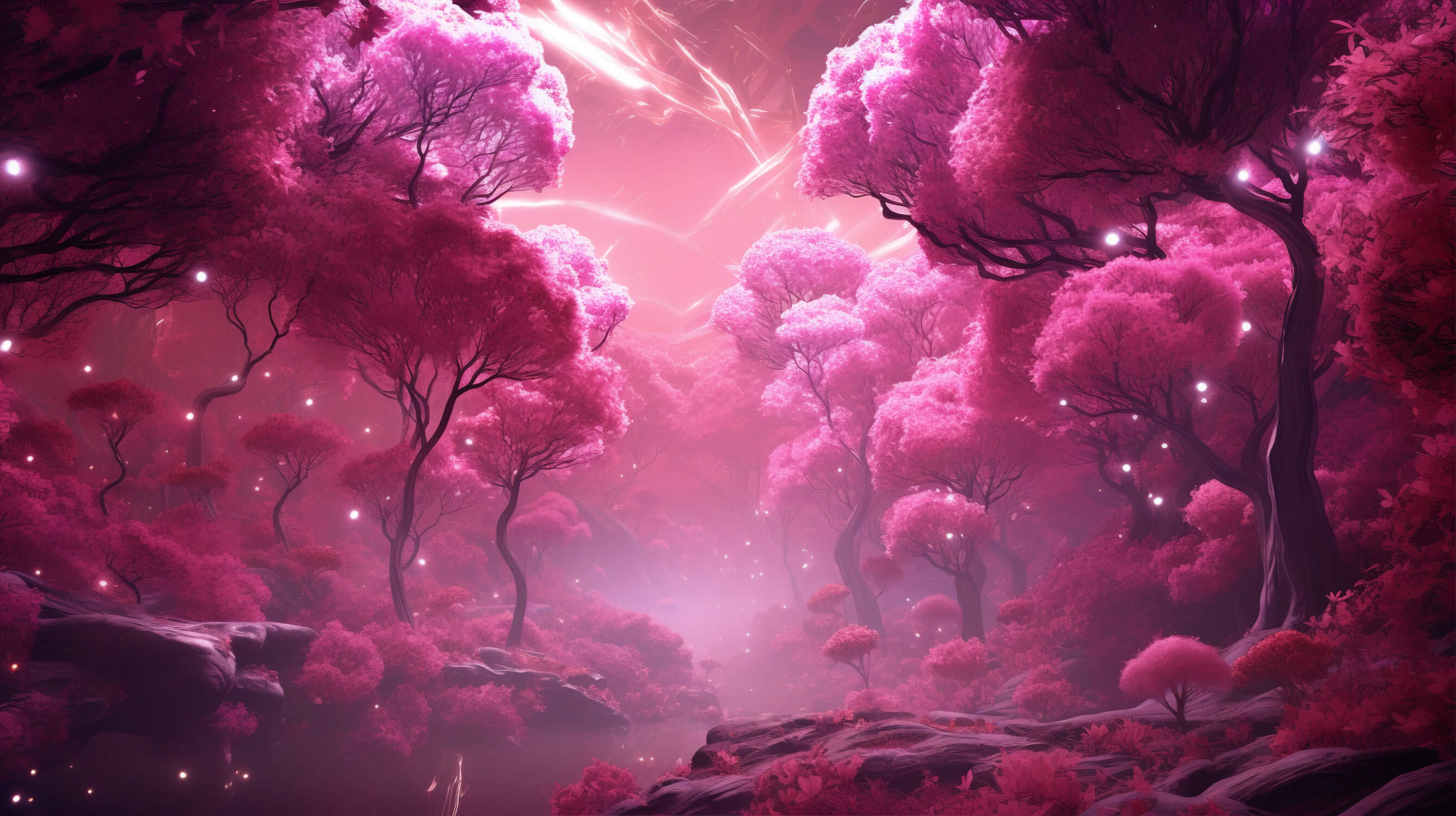 Anime Pink Wallpaper | Murals Wallpaper