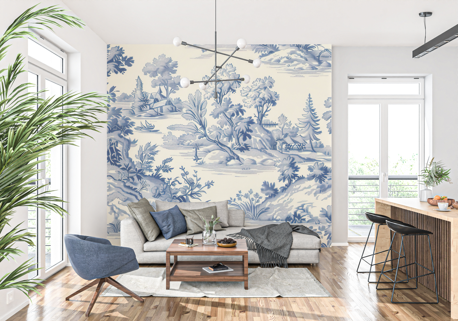 Toile de Jouy Wallpaper | Murals Wallpaper