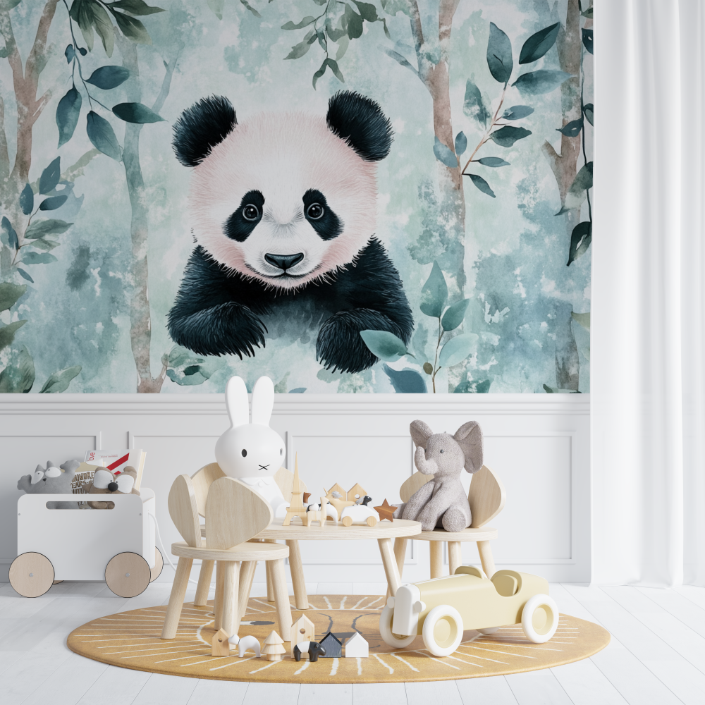 Enchanted Forest Panda Wallpaper | Murals Wallpaper