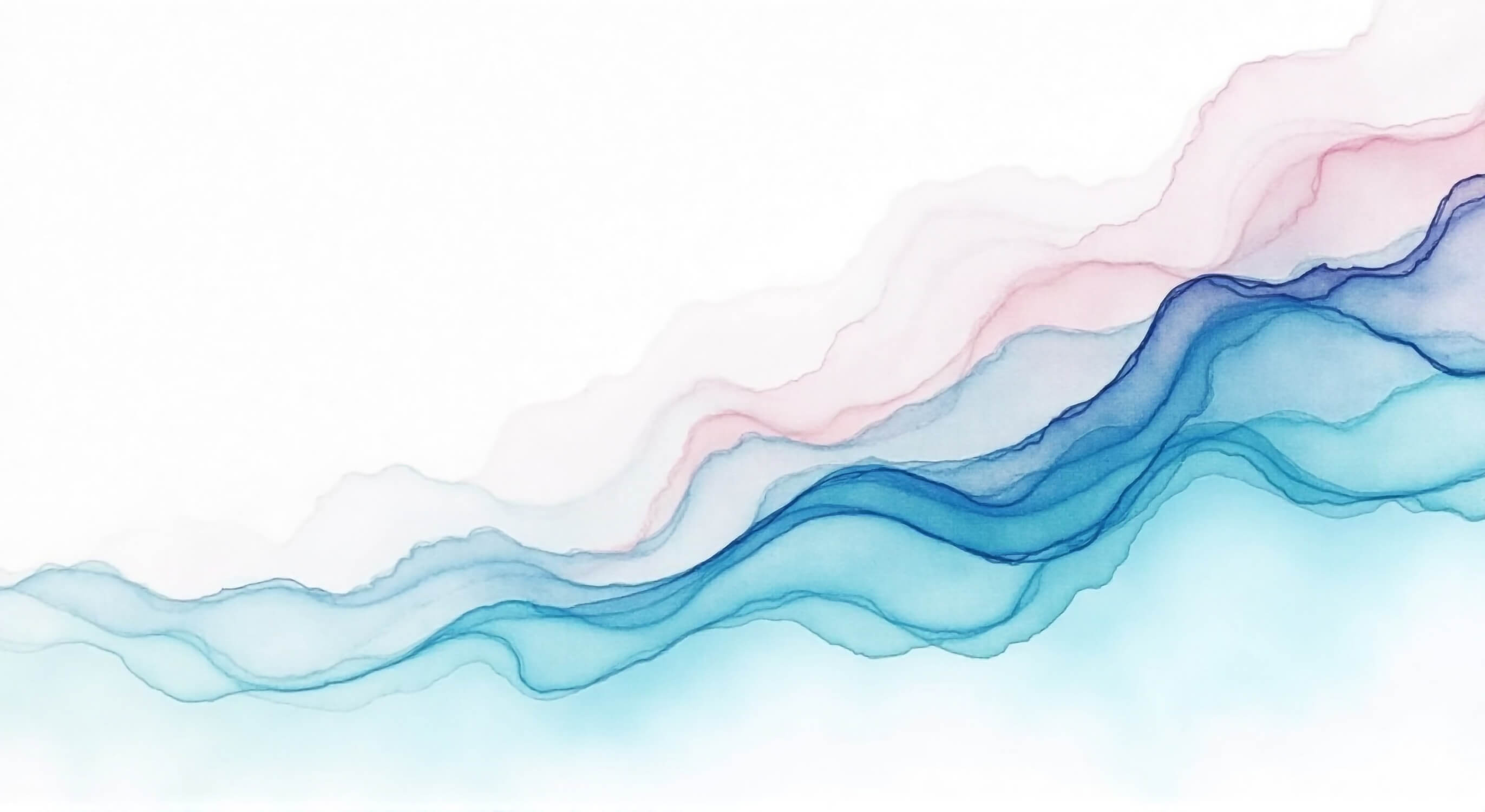 Watercolor Lines Blue Pink Wallpaper | Murals Wallpaper