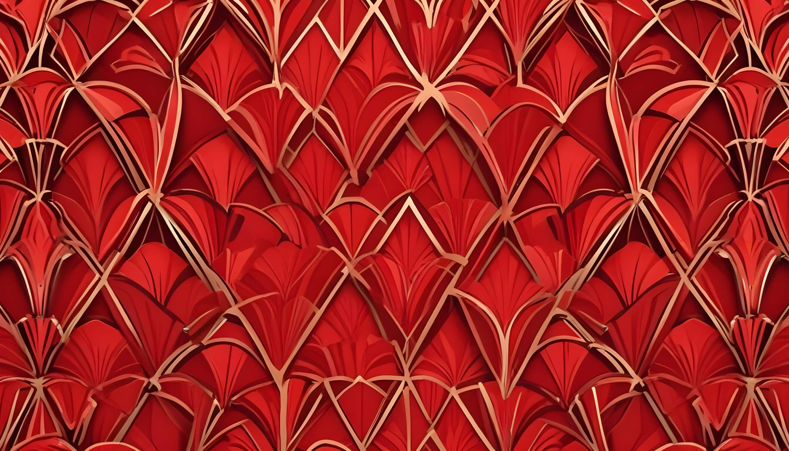 Art Deco Red Wallpaper | Murals Wallpaper