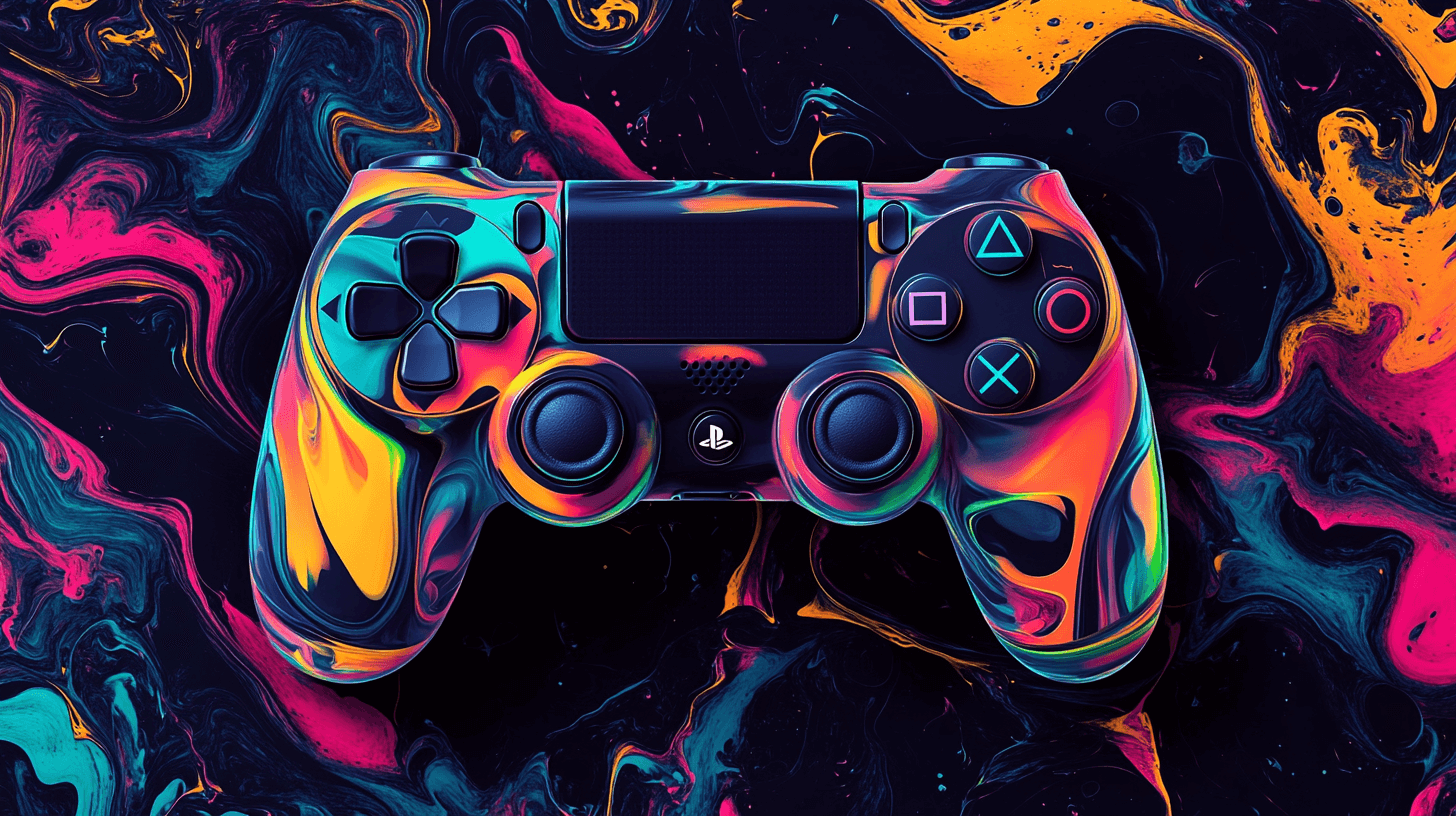 Dripping Game Controller Wallpaper | Murals Wallpaper
