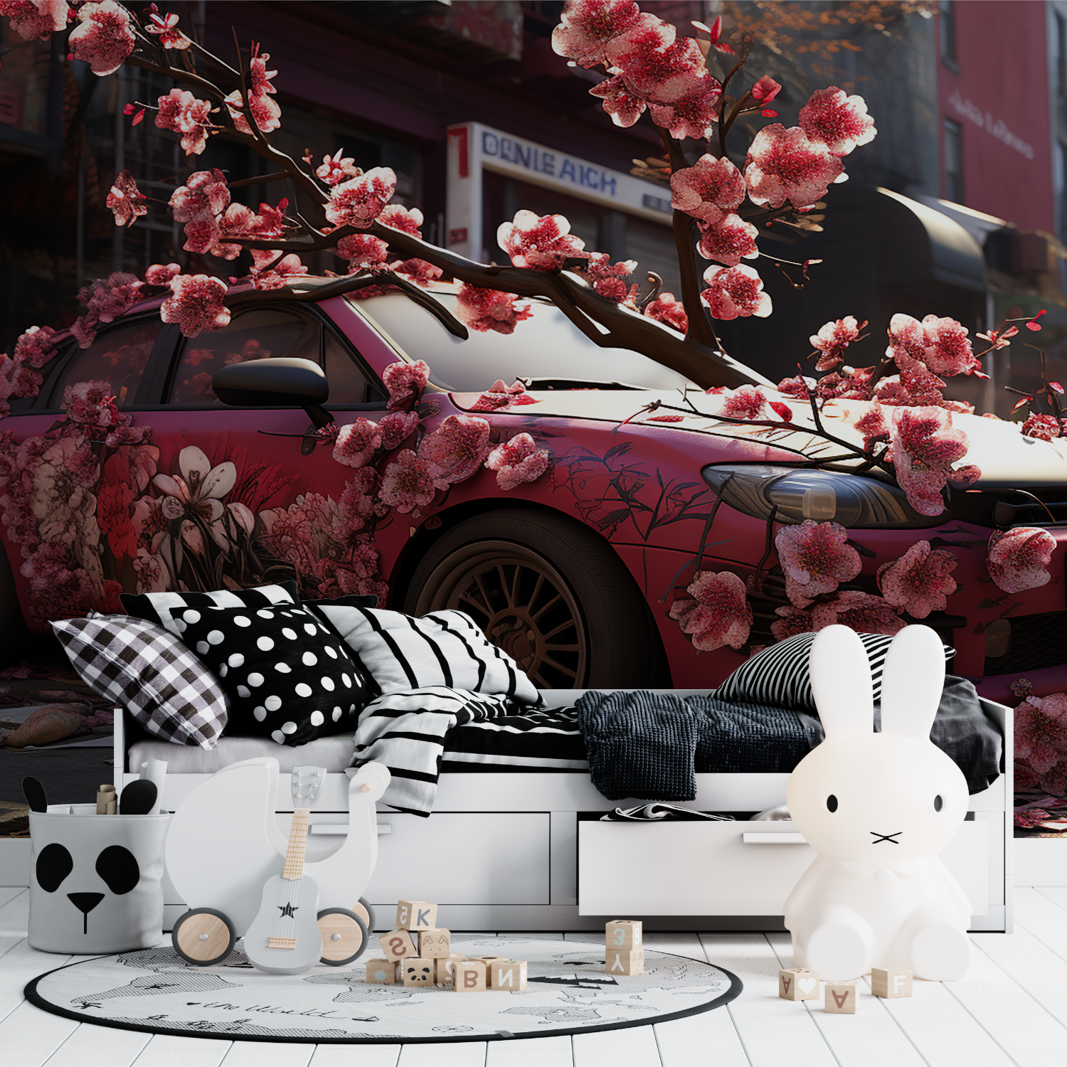 Japanische Kirschblüte Auto Tapete | Wandbilder Tapete