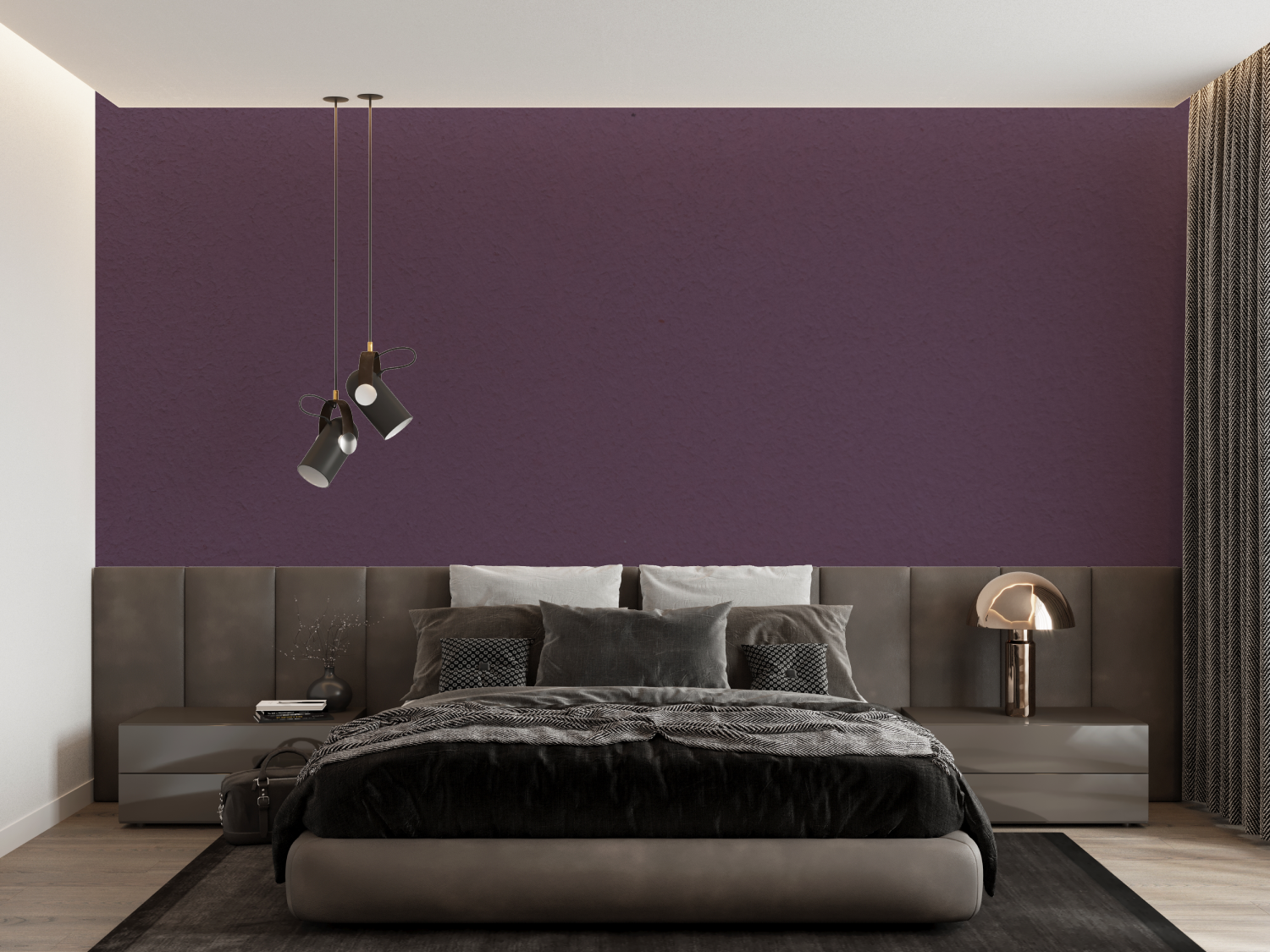 Non-Woven Purple Wallpaper | Murals Wallpaper
