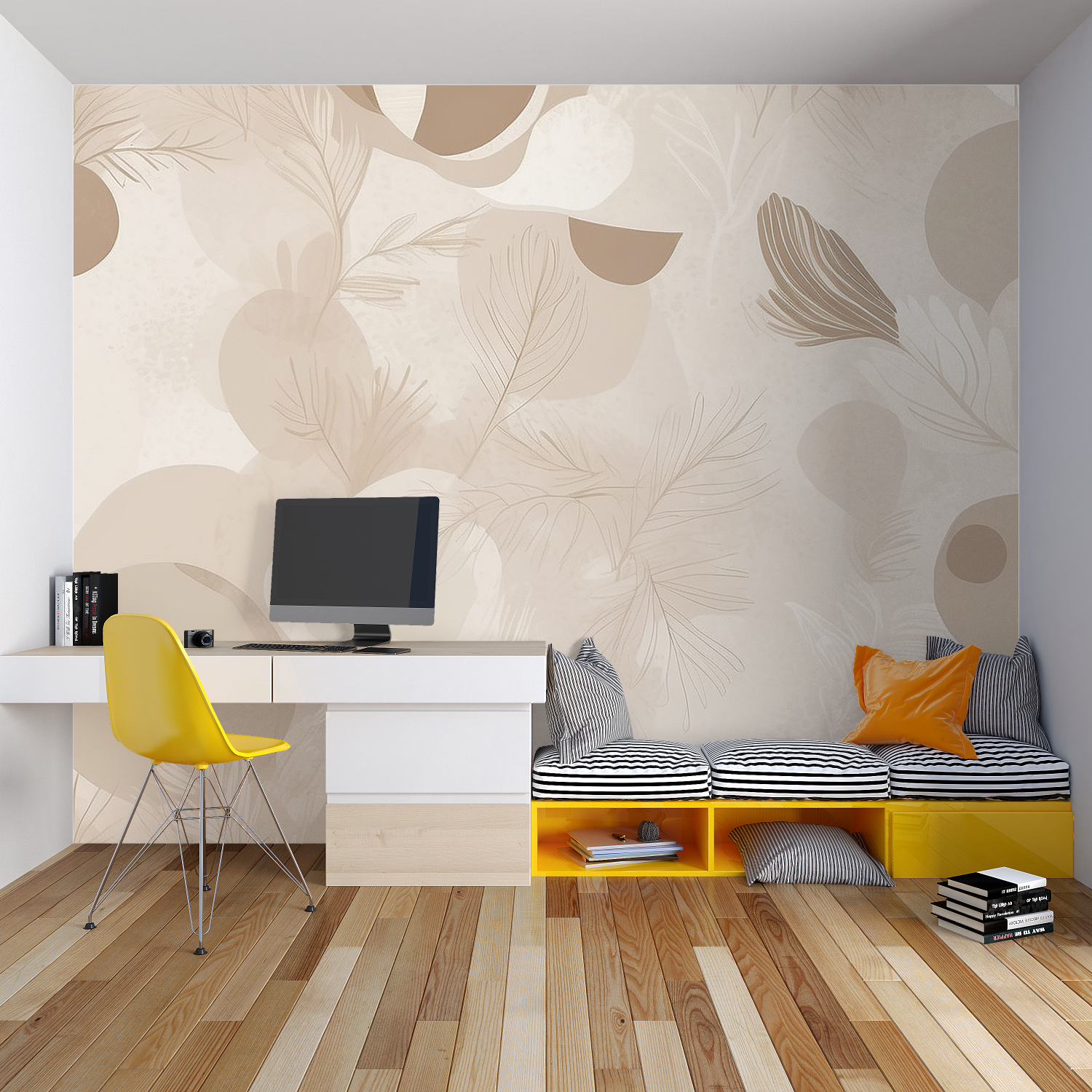 Braune Kindertapete | Wandtapete