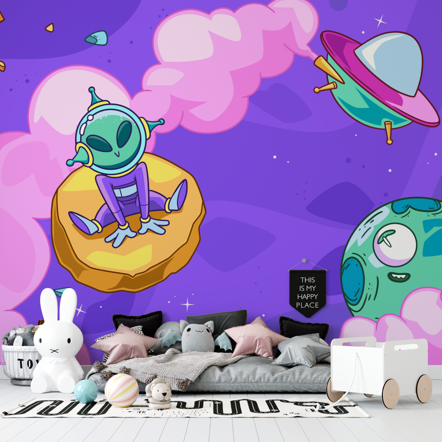 Funny UFO Wallpaper | Murals Wallpaper