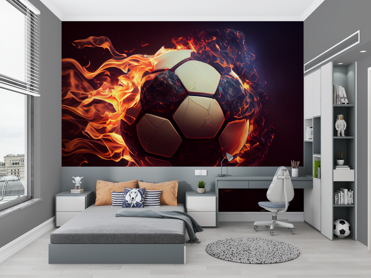 XXL Fire Soccer Wallpaper | Murals Wallpaper