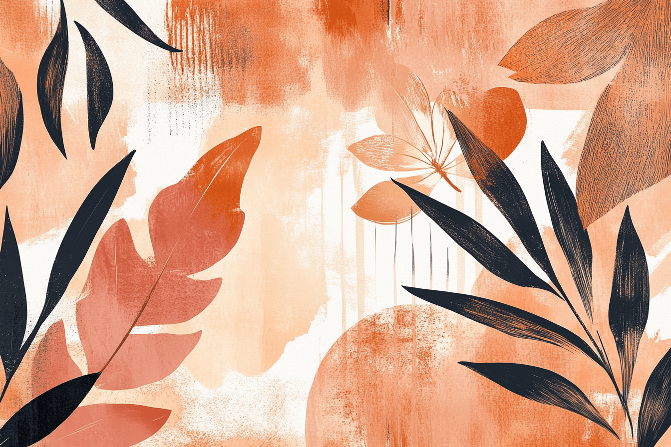 Terracotta and Powder Pink Wallpaper | Murals Wallpaper