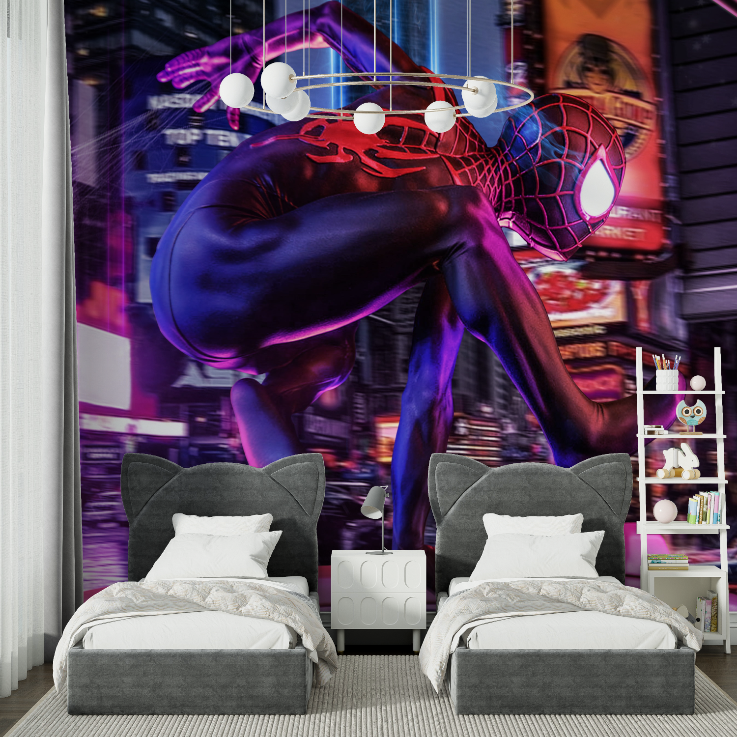 Miles Morales schwarzes Hintergrundbild | Wandbilder