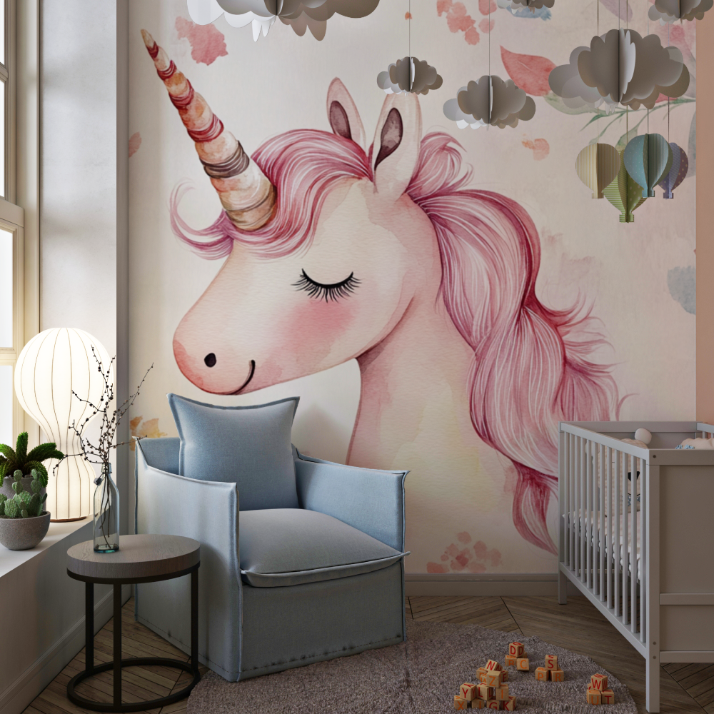 Happy Unicorn Wall Decor Wallpaper | Wandbilder Wallpaper