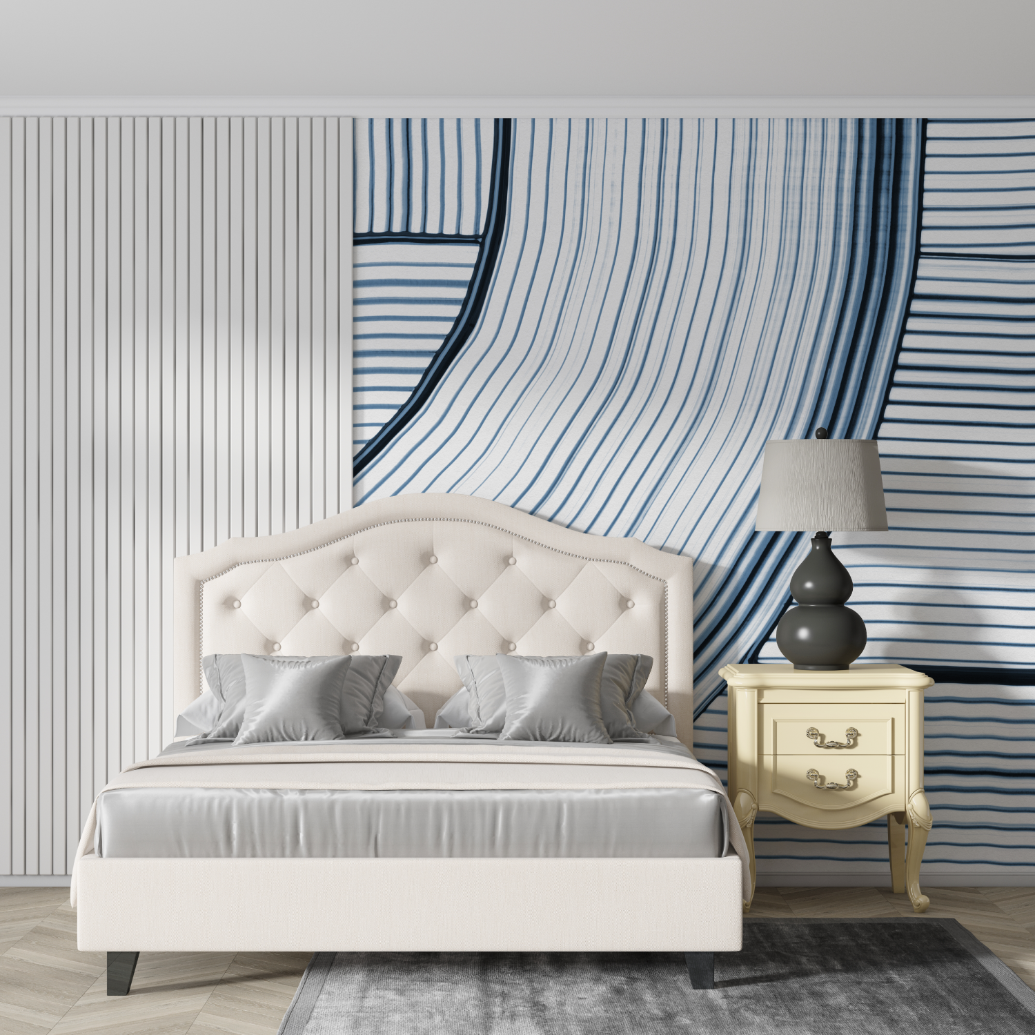 Blue Wave Design Wallpaper | Murals Wallpaper