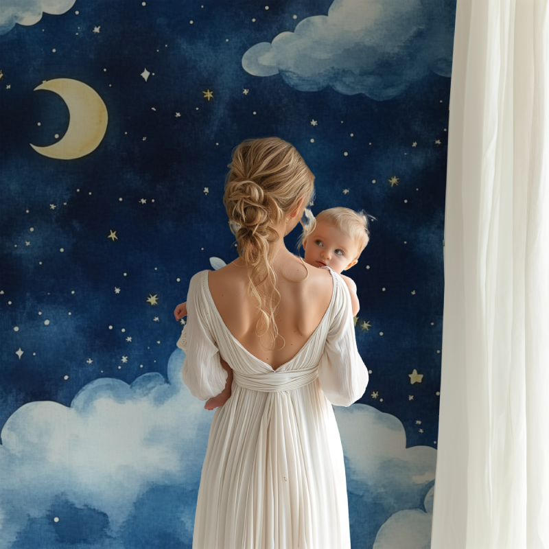Baby Starry Blue Wallpaper | Murals Wallpaper