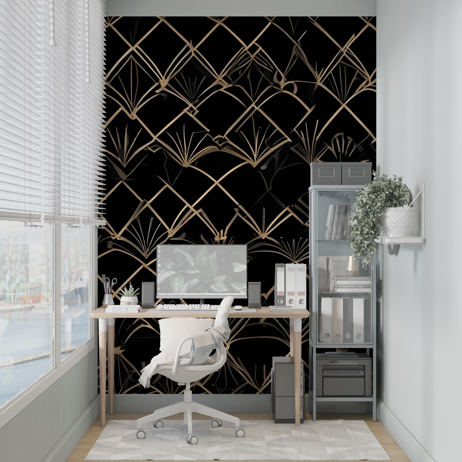 Black Art Deco Wallpaper | Murals Wallpaper