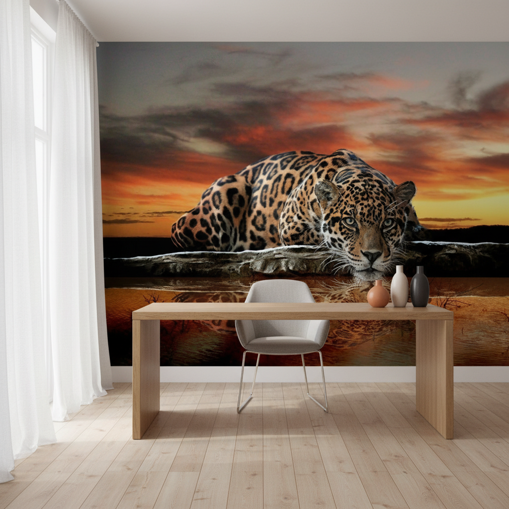 Mural Leopard Wallpaper