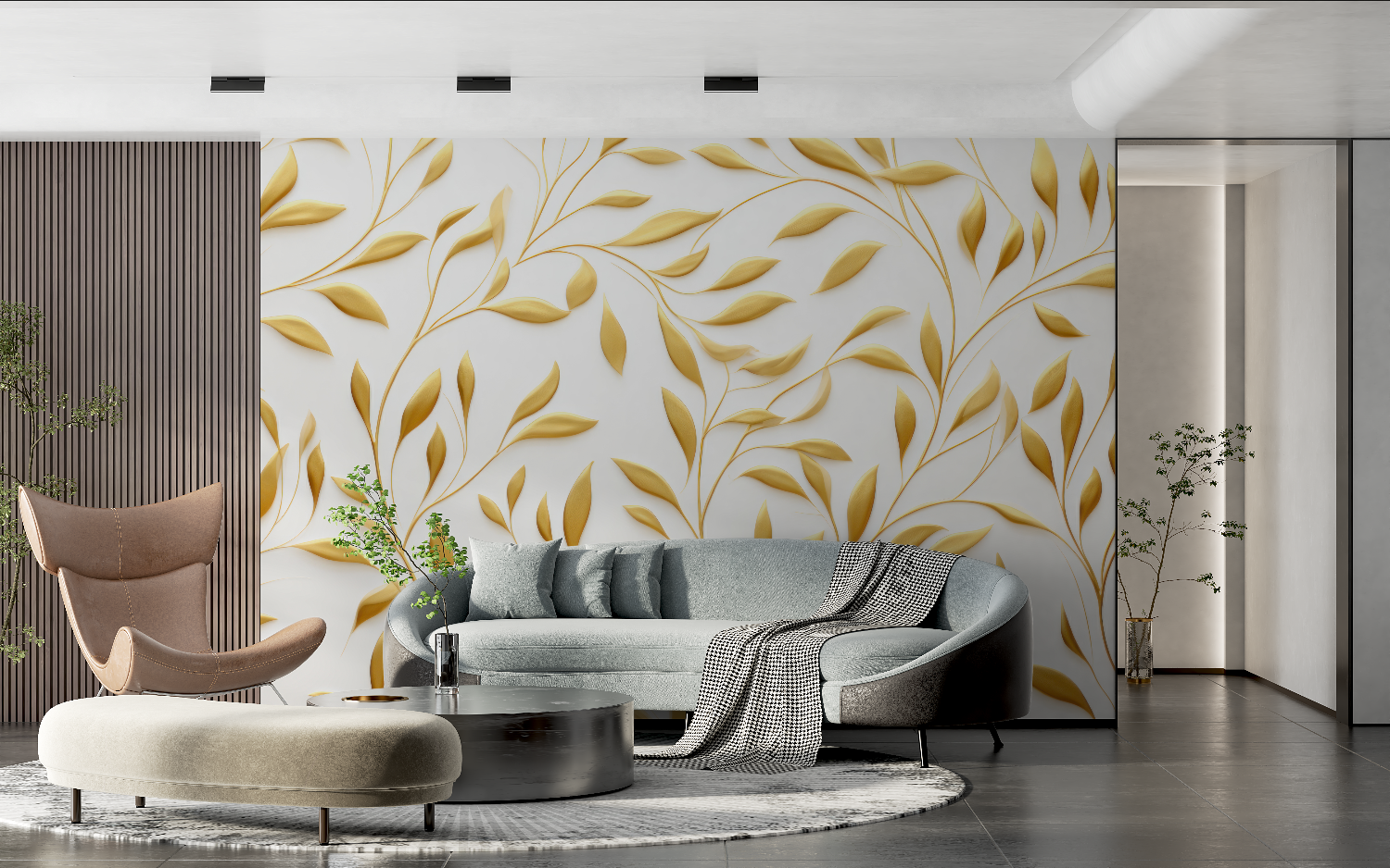 White Gold Wallpaper | Murals Wallpaper