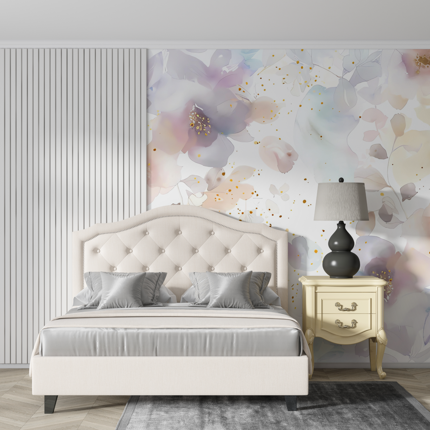 Elegant Floral Watercolor Wallpaper | Murals Wallpaper