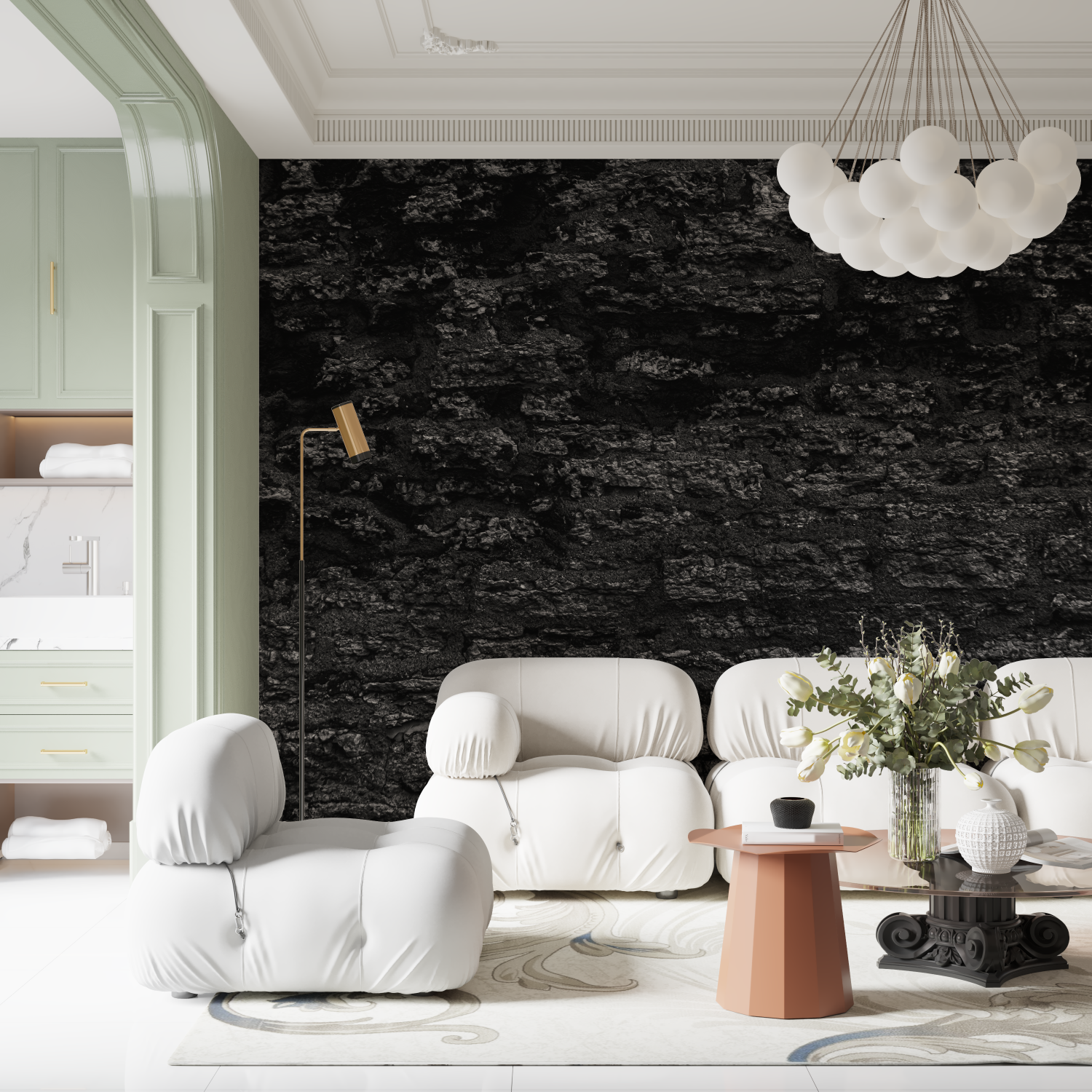 Black Stone Wallpaper | Murals Wallpaper