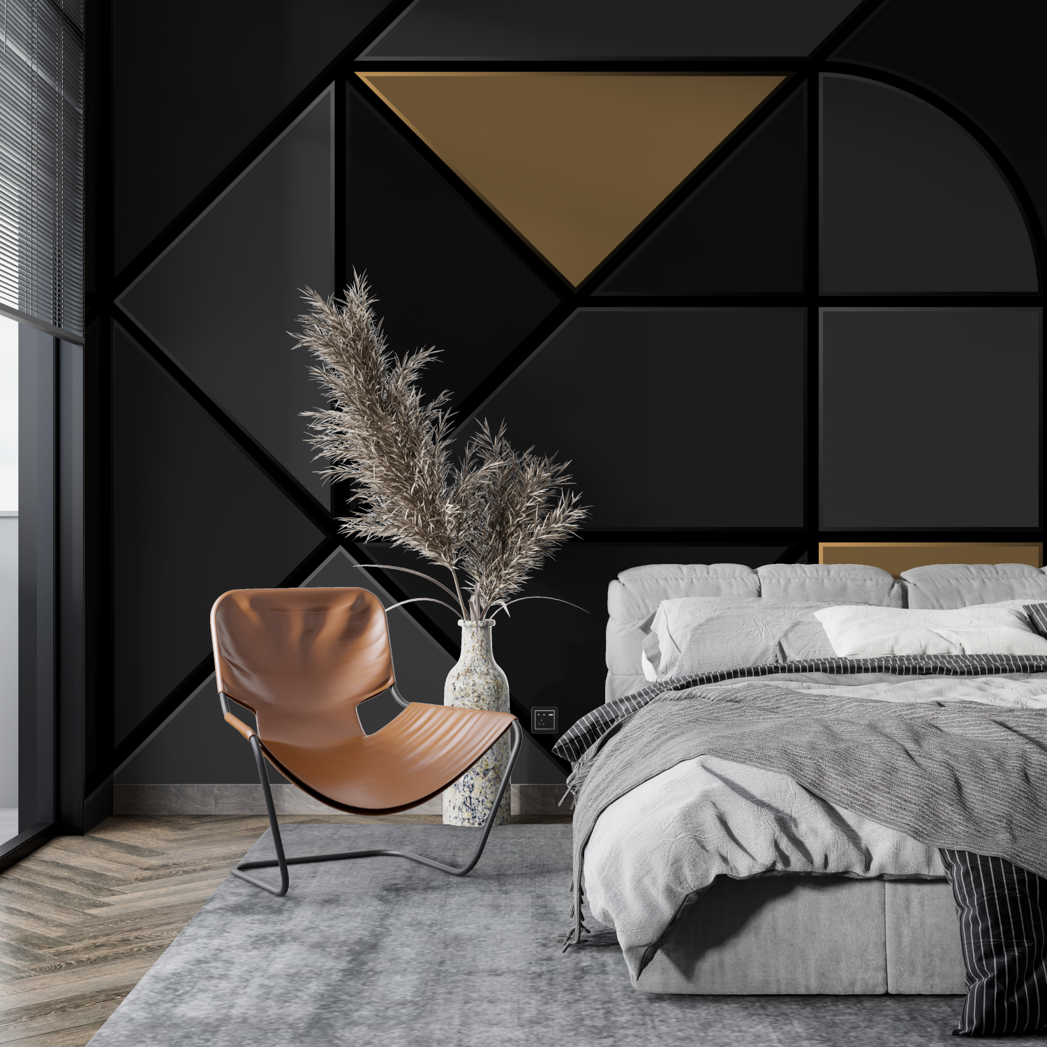 Modern Black Wallpaper | Murals Wallpaper