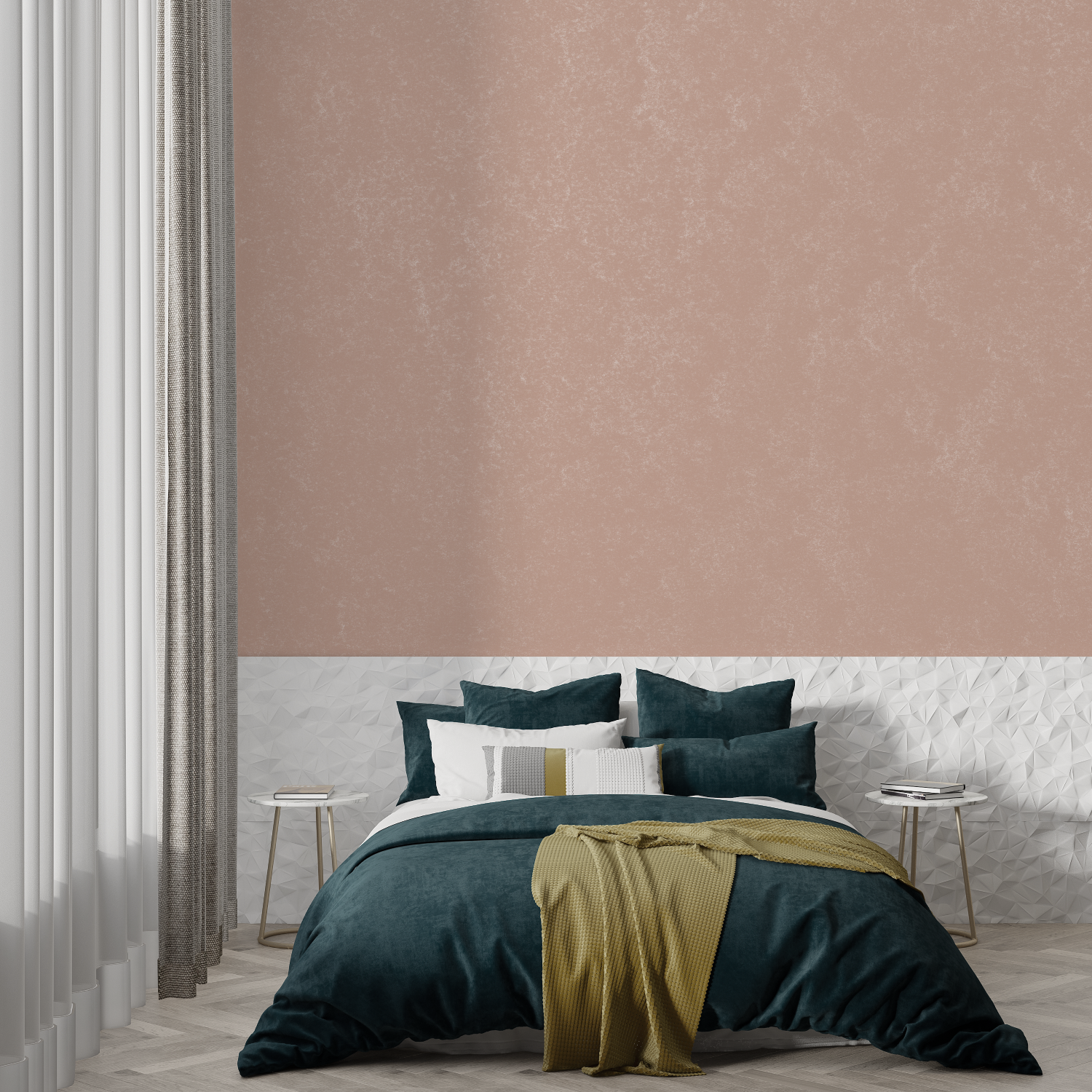 Papier Peint Rose Terrakotta – Panorama-Wand