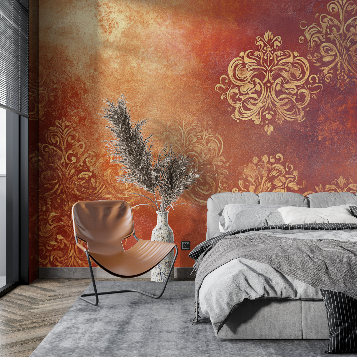 Terracotta and Gold Wallpaper | Murals Wallpaper