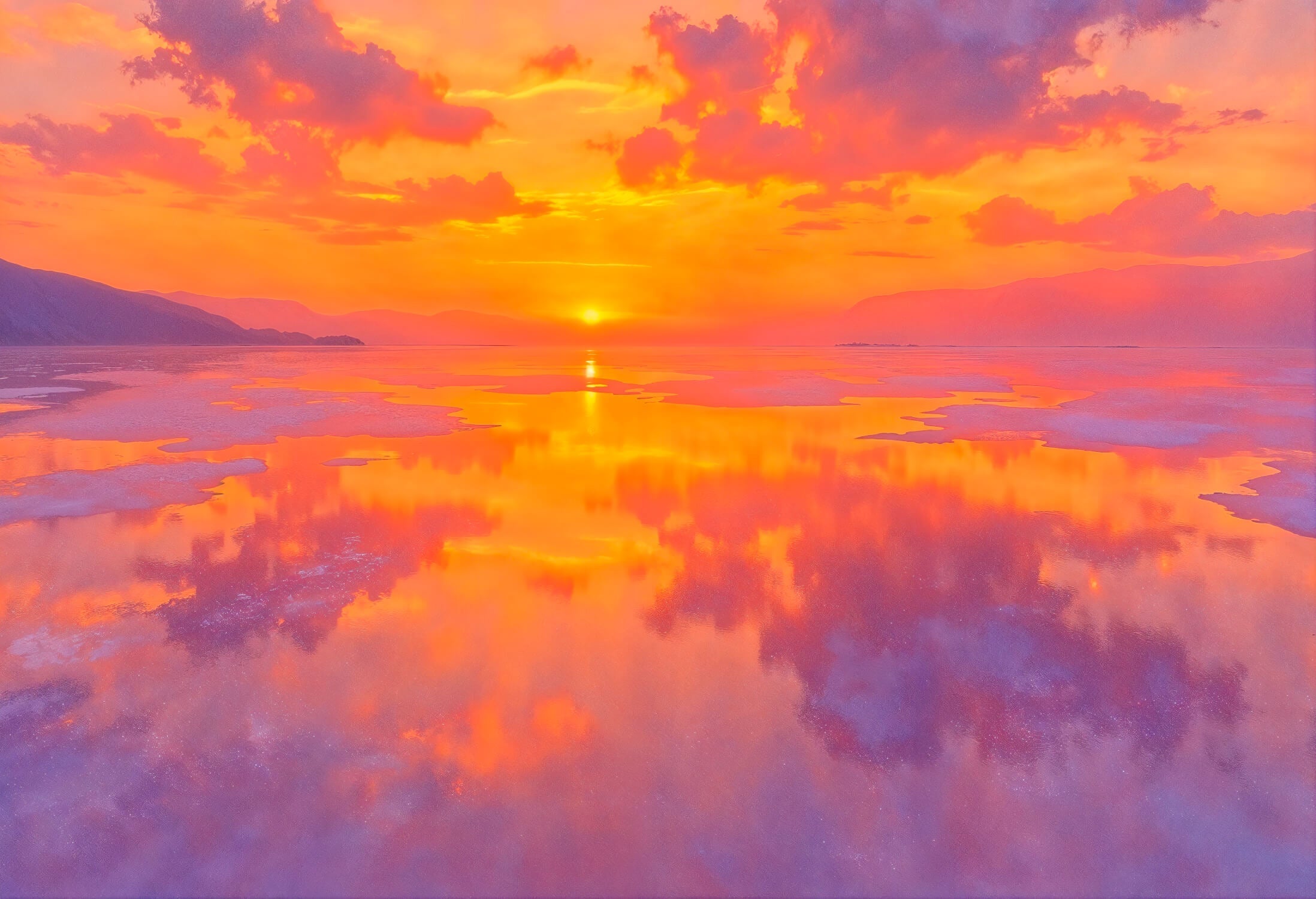 Watercolor Sunset Wallpaper | Murals Wallpaper