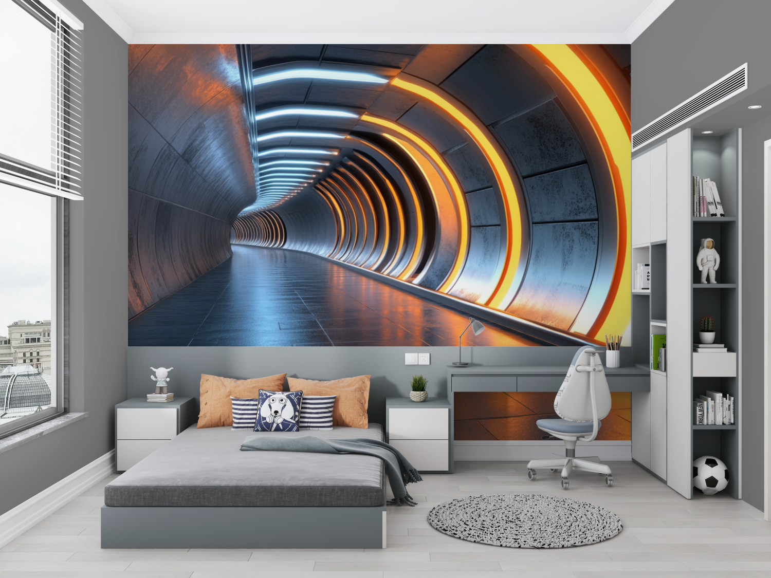 Weltraumkorridor-Tapete | Wandbildtapete
